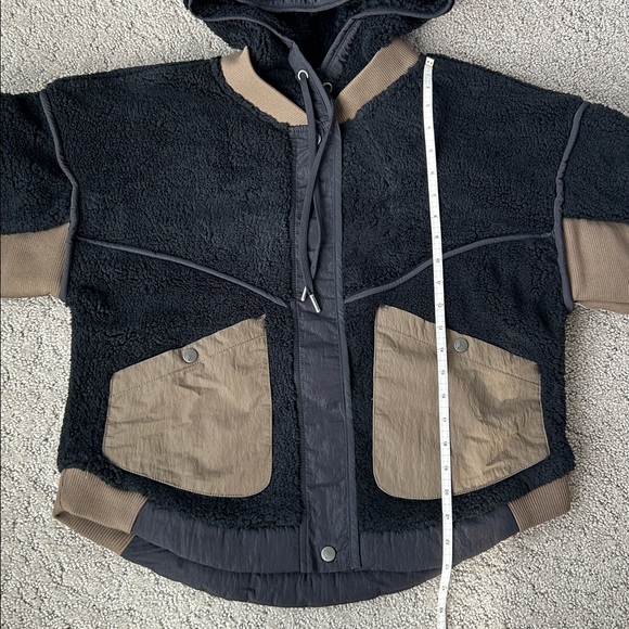Free People Movement Trail Bender Fleece Hoodie Jacket Black Coat Size XS NEW - Picture 8 of 12